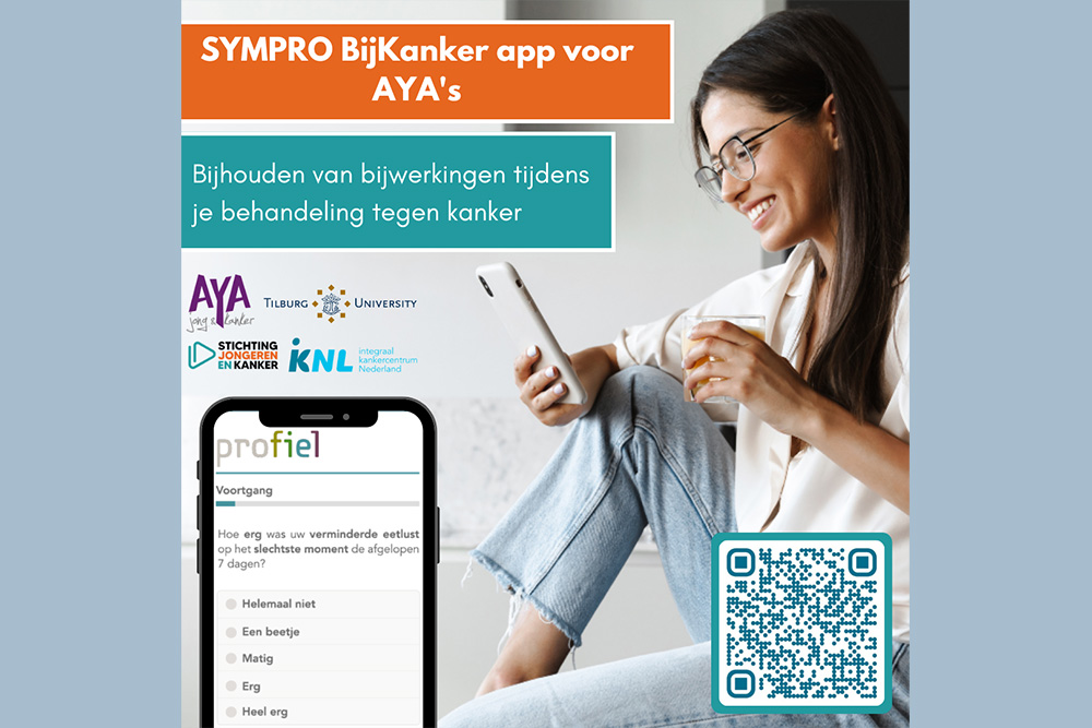 jongvolwassen gebruiken SYMPRO BijKanker app